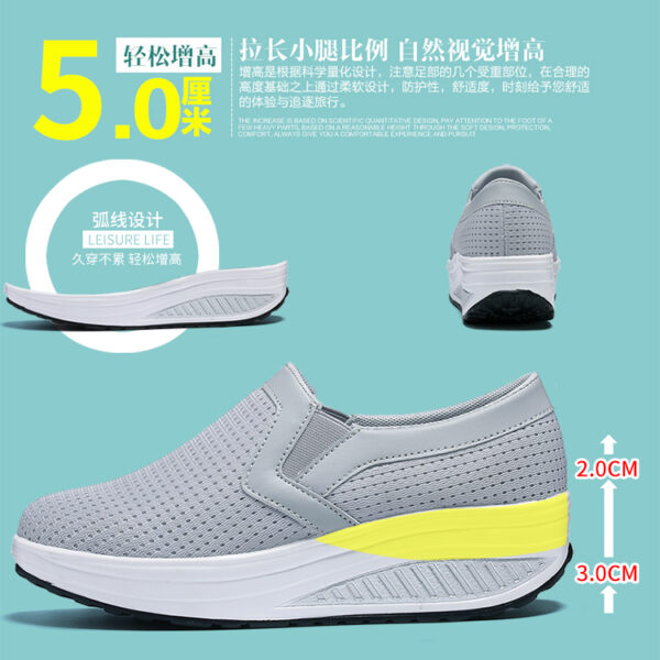 Stylish breathable and elevated ramshackle shoes - comfortable mesh casual shoes #JL07-1608黑色/1608蓝色/JL07-1608灰色 - Image 9