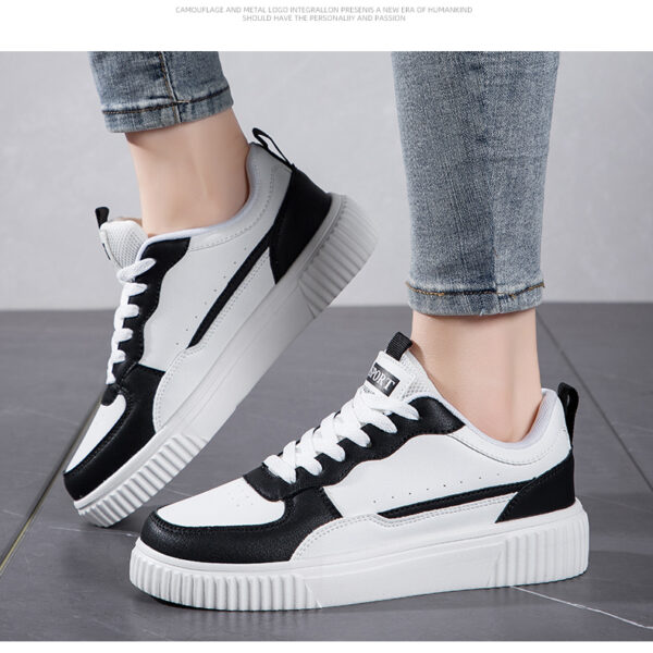 Stylish casual sneakers - three color options #JL07-088纯白/088白黑/088白绿 - Image 12
