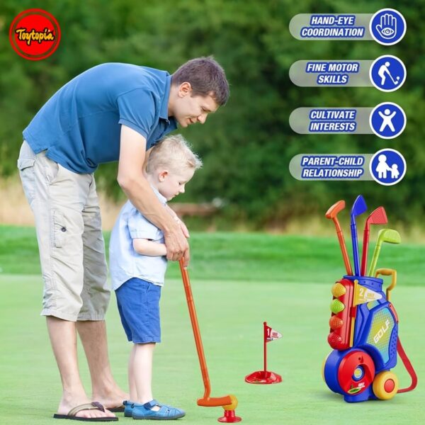 6541  Golf Game kit for kids - indoor and outdoor to develop hand-eye coordination and motor skills #JL07-GOLFT-B - Image 6