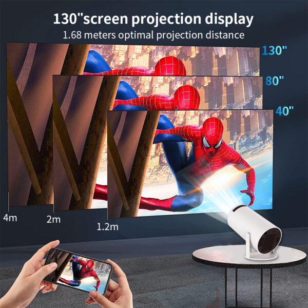 6541  Portable smart projector: Support 4K, 720P HD, 130-inch giant screen, Android 11.0 system, low noise #JL07-HY-300 - Image 6