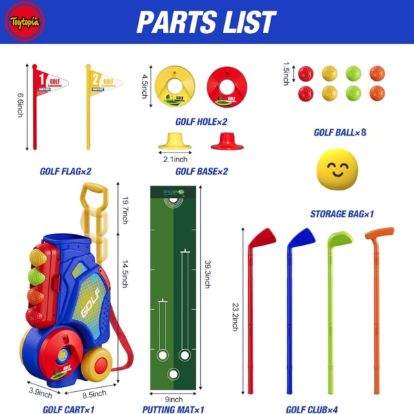 6541  Golf Game kit for kids - indoor and outdoor to develop hand-eye coordination and motor skills #JL07-GOLFT-B - Image 2
