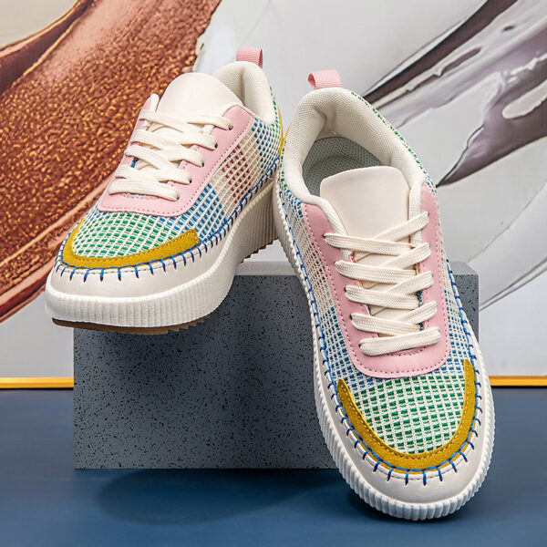 Retro trend casual shoes - Comfortable all-in-one flying woven sneakers #JL07-MK08黑色/MK08白色 - Image 8