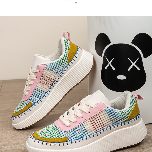 Retro trend casual shoes - Comfortable all-in-one flying woven sneakers #JL07-MK08黑色/MK08白色 - Image 13