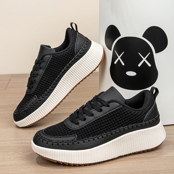 Retro trend casual shoes - Comfortable all-in-one flying woven sneakers #JL07-MK08黑色/MK08白色 - Image 18