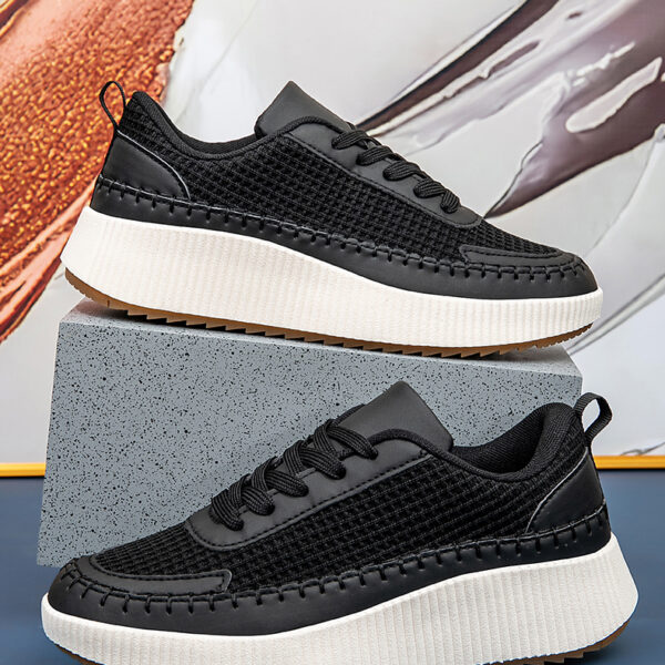 Retro trend casual shoes - Comfortable all-in-one flying woven sneakers #JL07-MK08黑色/MK08白色 - Image 20