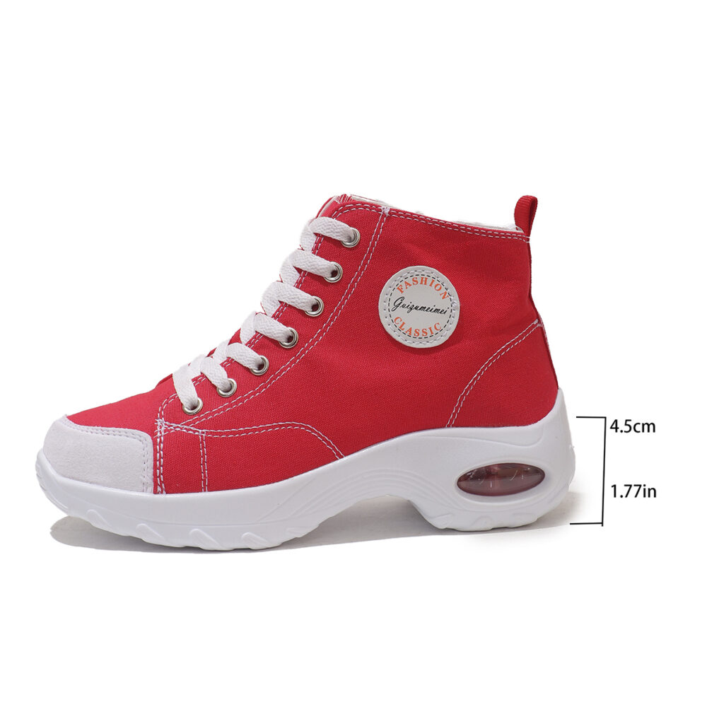 Fashion classic platform high top espadrilles - comfortable elevating sneakers #JL07-1869黑色/1869月色/1869红色 - Image 4