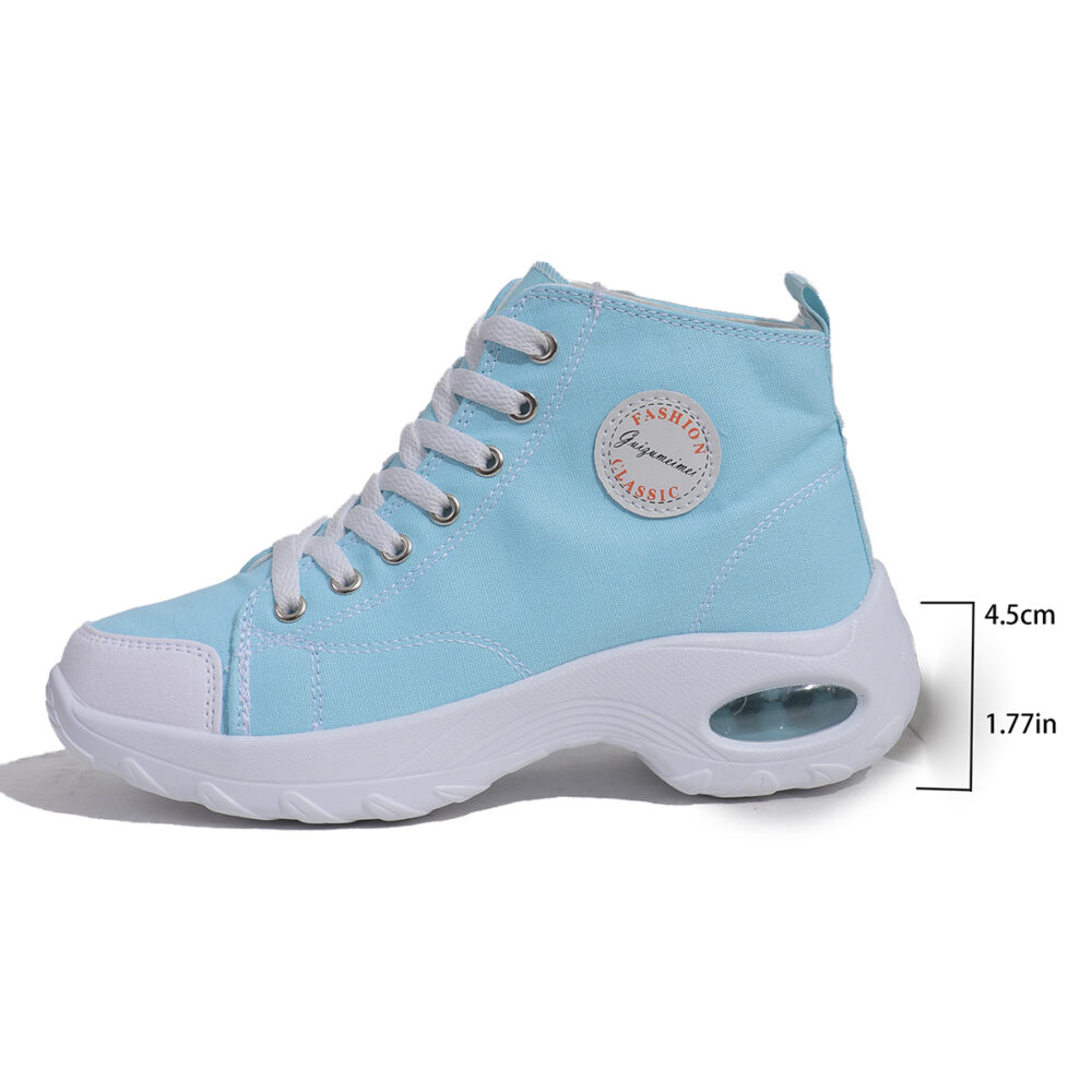 Fashion classic platform high top espadrilles - comfortable elevating sneakers #JL07-1869黑色/1869月色/1869红色 - Image 3