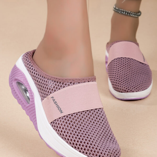 Stylish comfortable breathable mesh casual shoes - three colors available #JL07-0307黑色/0307蓝色/0307粉色/0307红色 - Image 11