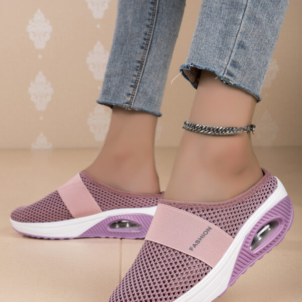 Stylish comfortable breathable mesh casual shoes - three colors available #JL07-0307黑色/0307蓝色/0307粉色/0307红色 - Image 14