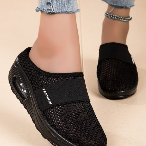 Stylish comfortable breathable mesh casual shoes - three colors available #JL07-0307黑色/0307蓝色/0307粉色/0307红色 - Image 2