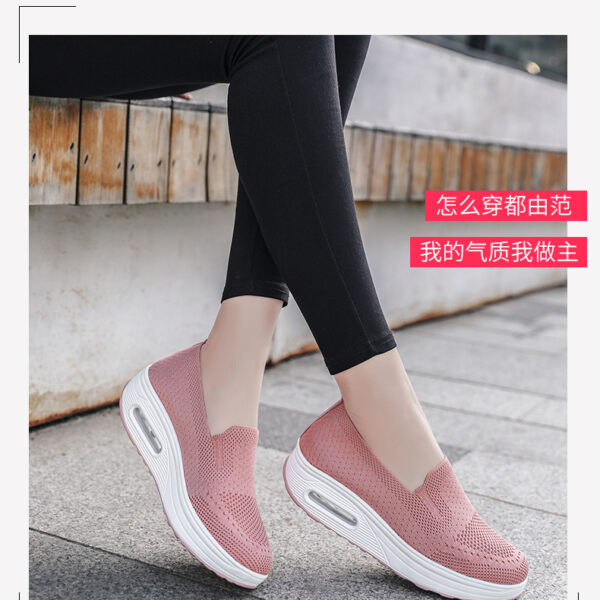 Fashion breathable flying weaver shoes - comfortable casual sports shoes #JL07-869黑色/869白色/869灰色/869棕色/869粉色 - Image 8