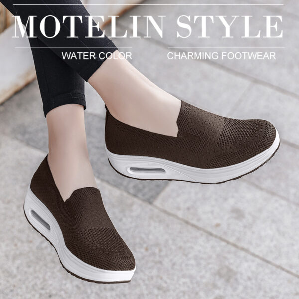 Fashion breathable flying weaver shoes - comfortable casual sports shoes #JL07-869黑色/869白色/869灰色/869棕色/869粉色 - Image 10