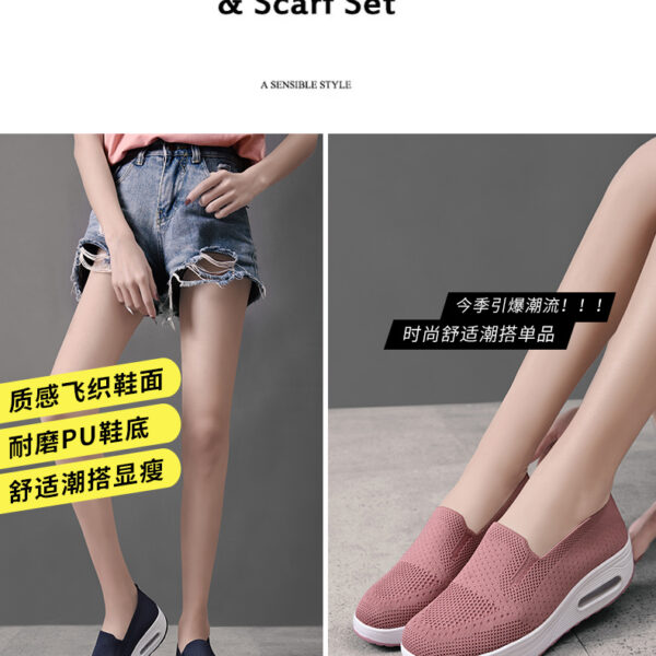 Fashion breathable flying weaver shoes - comfortable casual sports shoes #JL07-869黑色/869白色/869灰色/869棕色/869粉色 - Image 11