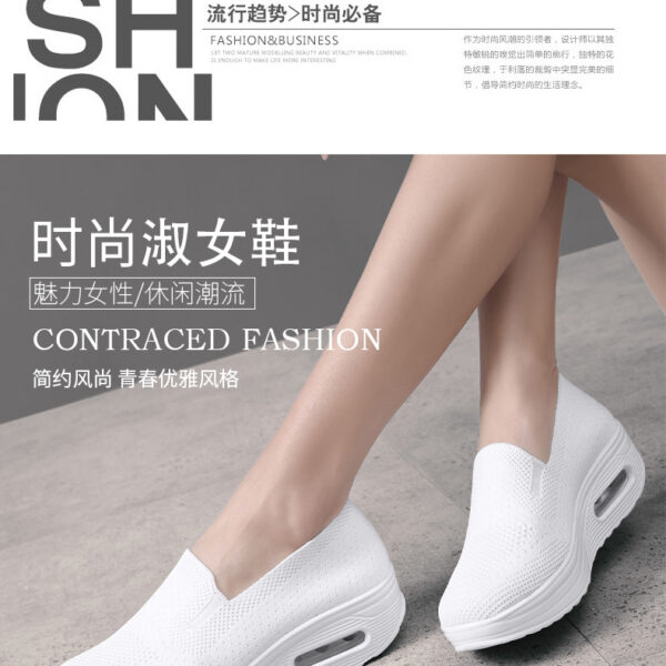 Fashion breathable flying weaver shoes - comfortable casual sports shoes #JL07-869黑色/869白色/869灰色/869棕色/869粉色 - Image 12