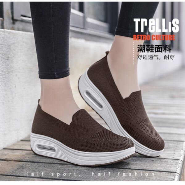 Fashion breathable flying weaver shoes - comfortable casual sports shoes #JL07-869黑色/869白色/869灰色/869棕色/869粉色 - Image 19