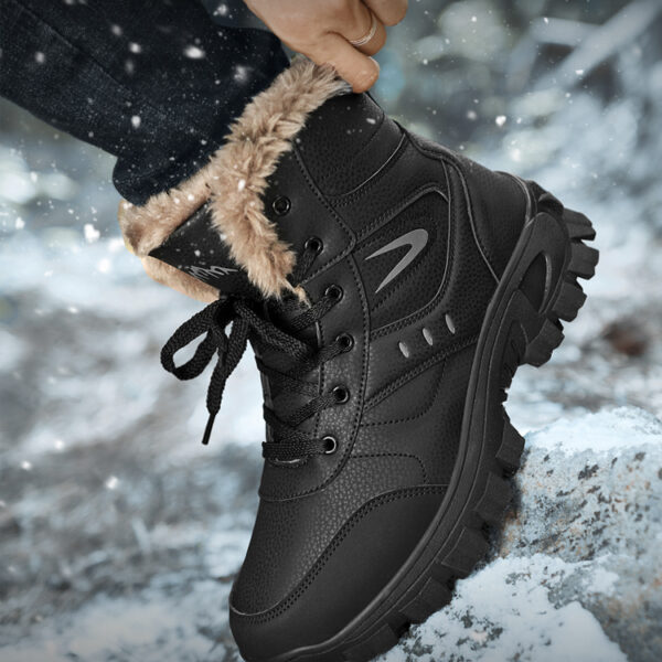 Winter outdoor warm waterproof non-slip cotton boots #JL07-935黑色/935棕色 - Image 2