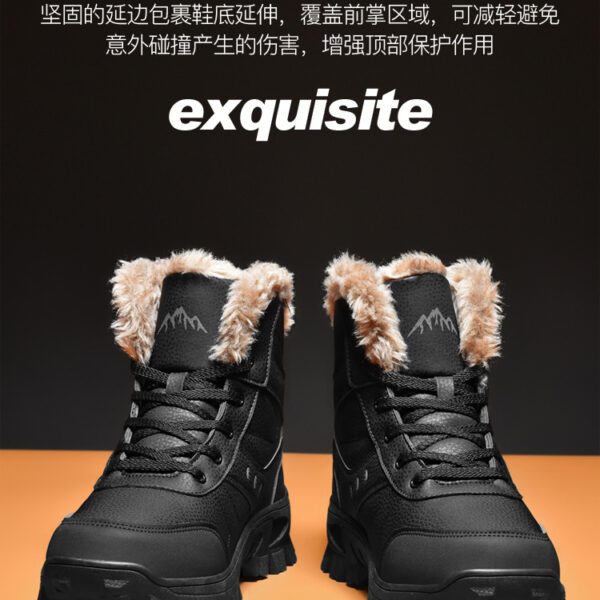 Winter outdoor warm waterproof non-slip cotton boots #JL07-935黑色/935棕色 - Image 8