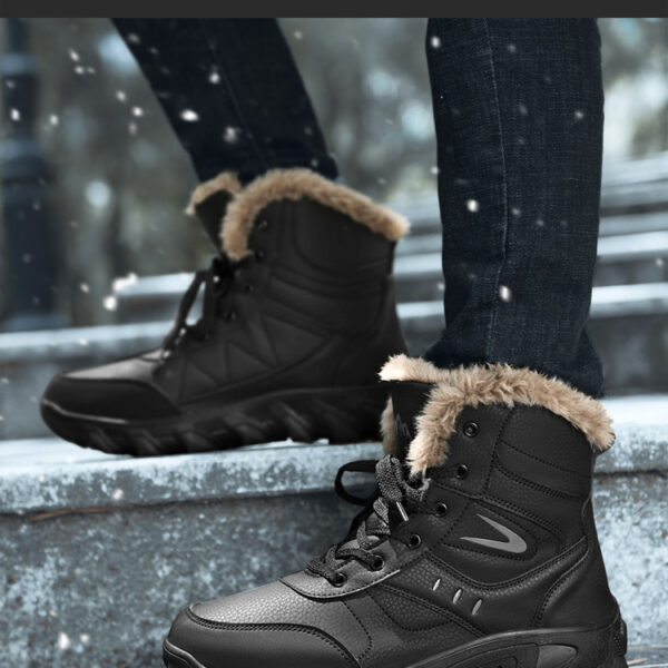 Winter outdoor warm waterproof non-slip cotton boots #JL07-935黑色/935棕色 - Image 14