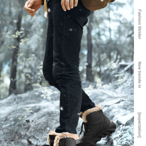Winter outdoor warm waterproof non-slip cotton boots #JL07-935黑色/935棕色 - Image 15
