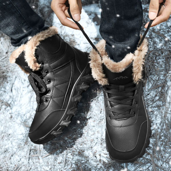 Winter outdoor warm waterproof non-slip cotton boots #JL07-935黑色/935棕色 - Image 16