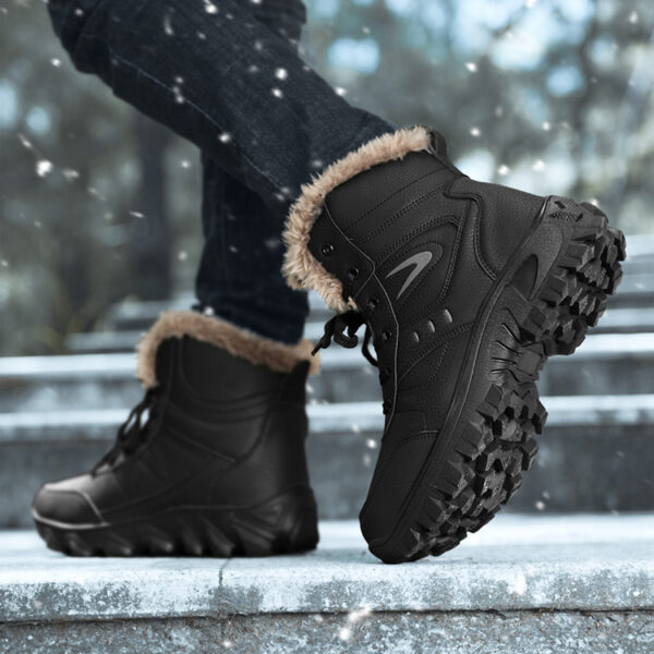Winter outdoor warm waterproof non-slip cotton boots #JL07-935黑色/935棕色 - Image 17