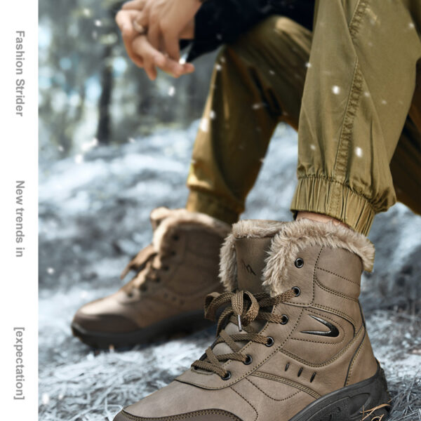 Winter outdoor warm waterproof non-slip cotton boots #JL07-935黑色/935棕色 - Image 20