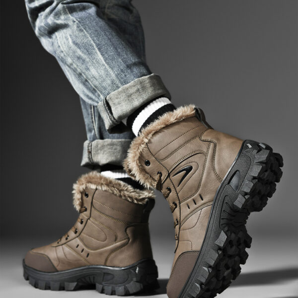 Winter outdoor warm waterproof non-slip cotton boots #JL07-935黑色/935棕色 - Image 22