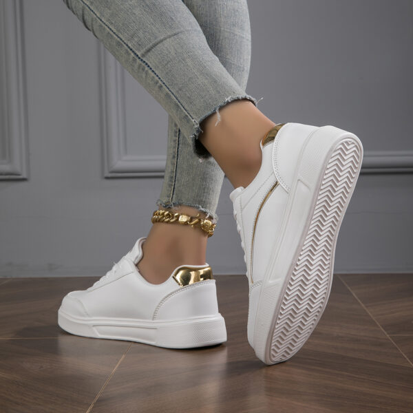Stylish casual sneakers #JL07-812纯白/812白黑/812白金 - Image 11