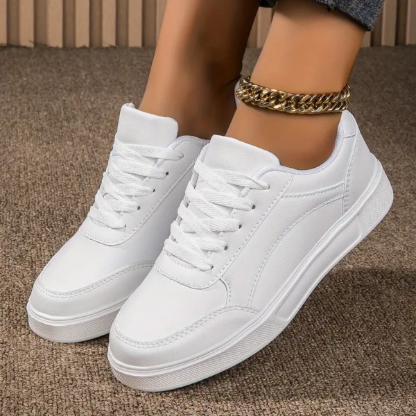 Stylish casual sneakers #JL07-812纯白/812白黑/812白金