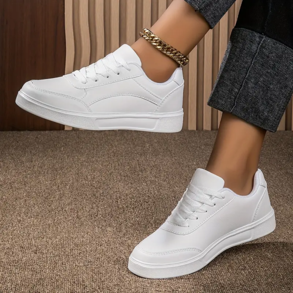 Stylish casual sneakers #JL07-812纯白/812白黑/812白金 - Image 2