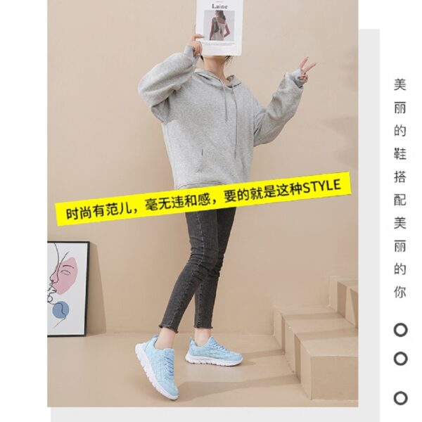 Stylish sneakers - comfortable and breathable casual shoes #JL07-8021黑色/8021白色 - Image 21