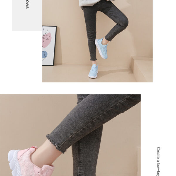 Stylish sneakers - comfortable and breathable casual shoes #JL07-8021黑色/8021白色 - Image 11