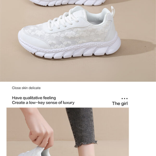 Stylish sneakers - comfortable and breathable casual shoes #JL07-8021黑色/8021白色 - Image 12