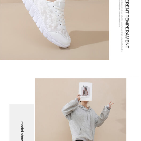Stylish sneakers - comfortable and breathable casual shoes #JL07-8021黑色/8021白色 - Image 13