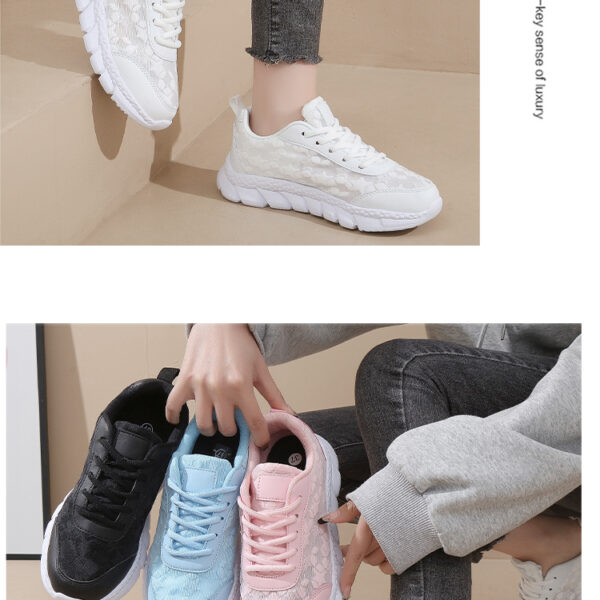 Stylish sneakers - comfortable and breathable casual shoes #JL07-8021黑色/8021白色 - Image 14