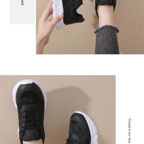 Stylish sneakers - comfortable and breathable casual shoes #JL07-8021黑色/8021白色 - Image 17