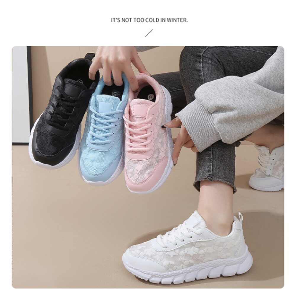 Stylish sneakers - comfortable and breathable casual shoes #JL07-8021黑色/8021白色 - Image 4