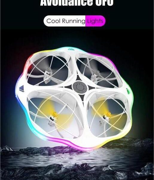 6541  Intelligent obstacle avoidance remote control UFO aircraft - 360° rotating stunt drone, bright lights, three speed adjustment #JL07-RCUFO-W - Image 10