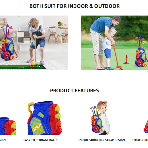 6541  Golf Game kit for kids - indoor and outdoor to develop hand-eye coordination and motor skills #JL07-GOLFT-B - Image 10