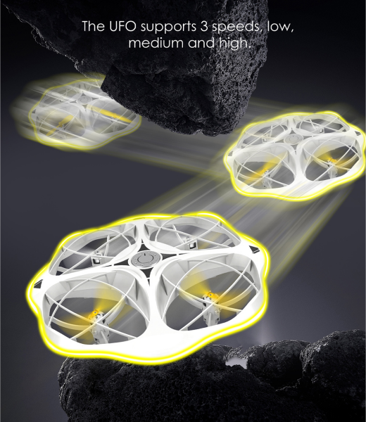 6541  Intelligent obstacle avoidance remote control UFO aircraft - 360° rotating stunt drone, bright lights, three speed adjustment #JL07-RCUFO-W - Image 14