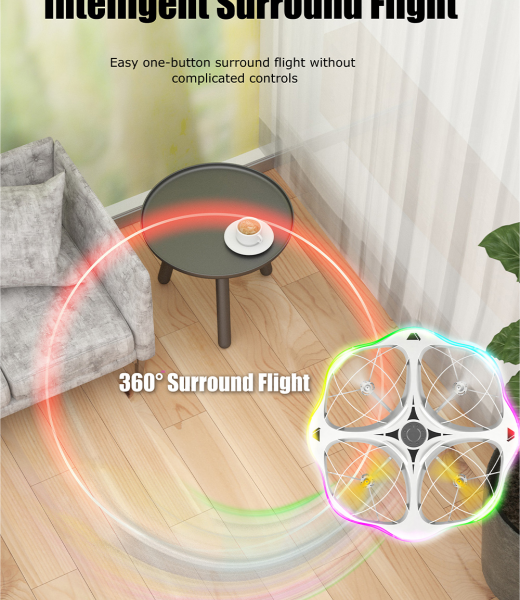 6541  Intelligent obstacle avoidance remote control UFO aircraft - 360° rotating stunt drone, bright lights, three speed adjustment #JL07-RCUFO-W - Image 16
