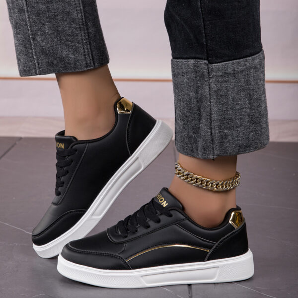 Stylish casual sneakers #JL07-812纯白/812白黑/812白金 - Image 8