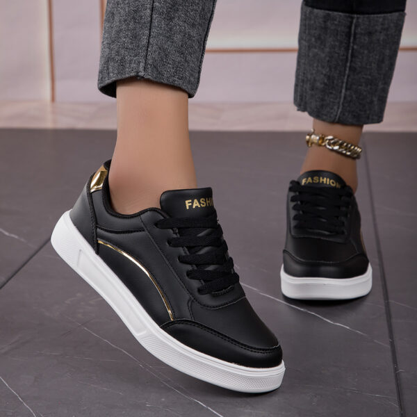 Stylish casual sneakers #JL07-812纯白/812白黑/812白金 - Image 9