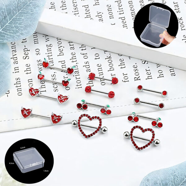 6541  13-Piece Nipple Ring Set，Dazzling Body Jewelry #JL01-BEGS04 - Image 5