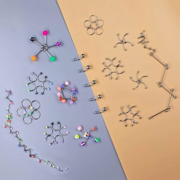 6541  Piercing Jewelry Steel Jewelry，Multiple Jewelry Styles and Sizes，Suitable for Beginners #JL01-BEGS13