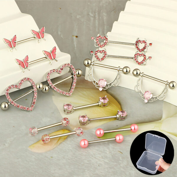 6541  9-Piece Nipple Piercing Set，set offers a mix of style and safety Jewelry #JL01-BEGS05 - Image 5