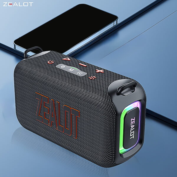 ZEALOT S85 50W Wireless Speakers, Outdoor Portable Subwoofer Speaker, Hifi Sound quality, Dual Pairing, 24 Hours Playtime Loud Stereo,  Charging Cable, Connect With Mobile Phone/Tablet #JL07-ZEALOT S85 HEI