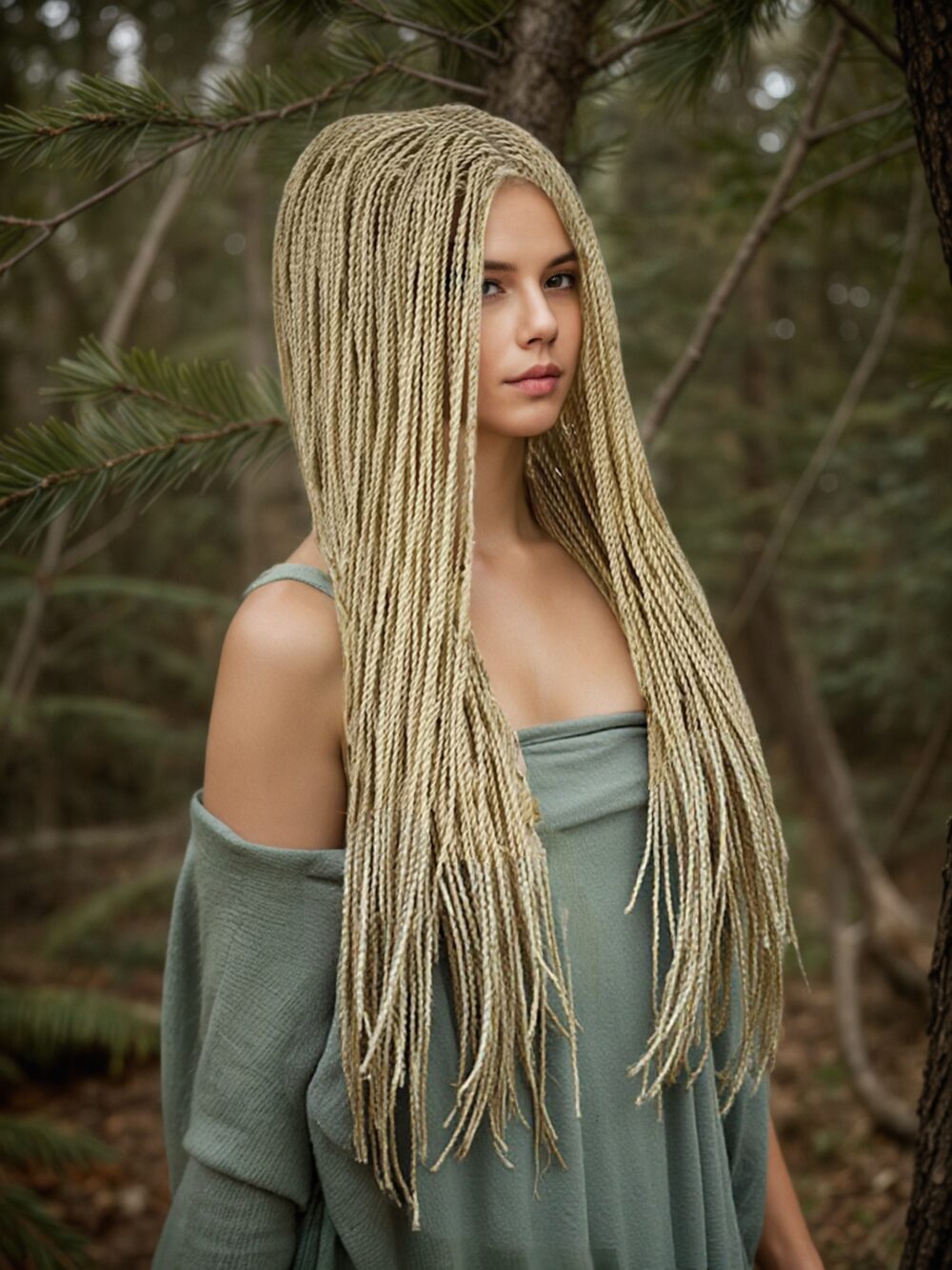 6541  Braid Wig - 28 Inches Synthetic Hand Braided Wig #JL01-539-1/539-1B/539-27/539-613/539-99J - Image 4