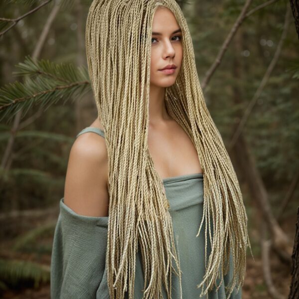 6541  Braid Wig - 28 Inches Synthetic Hand Braided Wig #JL01-539-1/539-1B/539-27/539-613/539-99J - Image 4