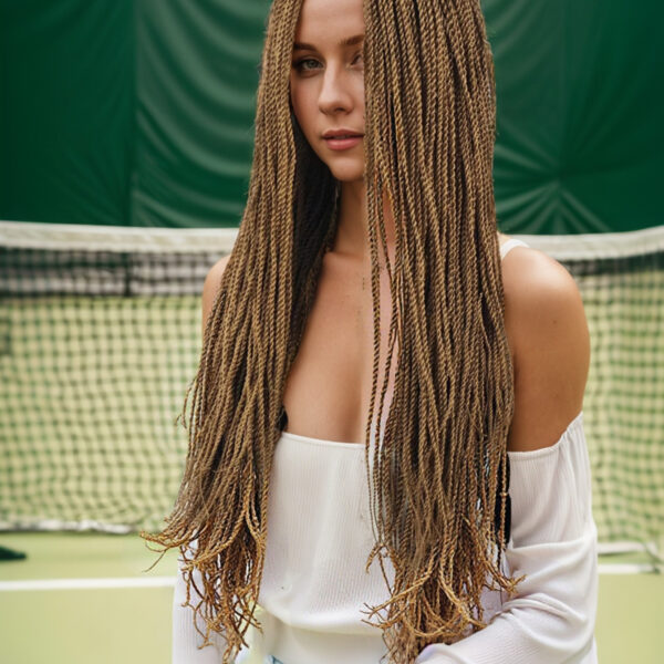6541  Braid Wig - 28 Inches Synthetic Hand Braided Wig #JL01-539-1/539-1B/539-27/539-613/539-99J - Image 3